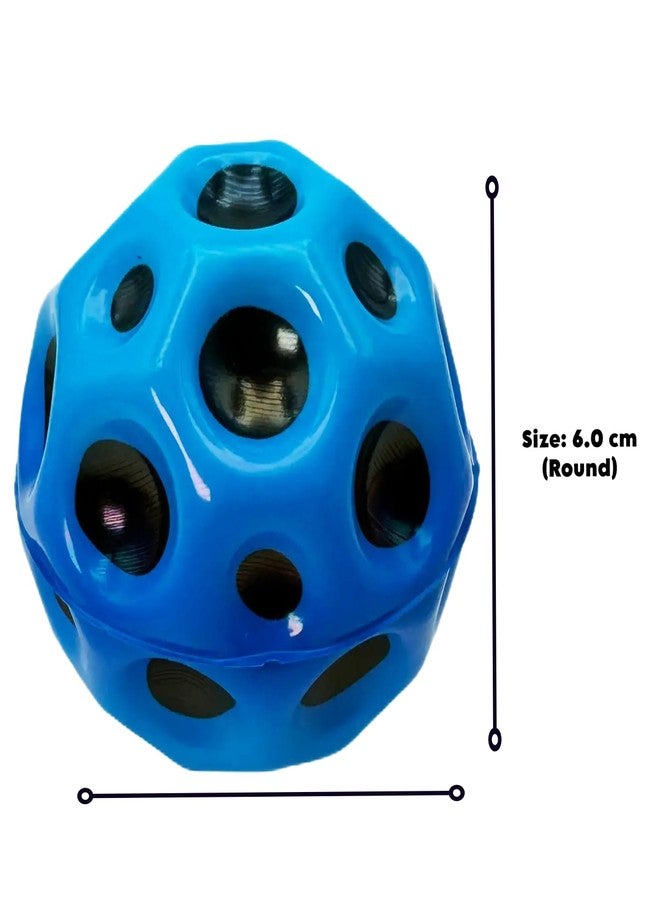 Buko Super Infinity Crazy Bounce Moon Ball: Ultimate Grip and Catch, Enhances Hand-Eye Coordination (Pack of 1 (Blue) - Image 3